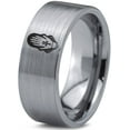 thumbnail image 1 of Tungsten Gray Ring Rings Gamer First Birthday Memorial Gifts Medical Id Jewelry Mom Men, 1 of 7