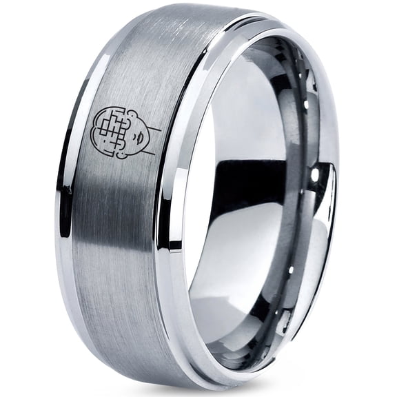 Tungsten Grey Ring Gamer Handmade Item Cute Rings Couple Jewelry Mom Men Gay Set Dad 70S
