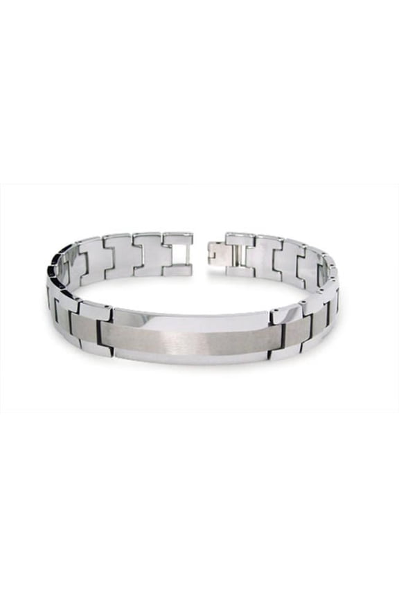 Tungsten ID Mens Link Bracelet