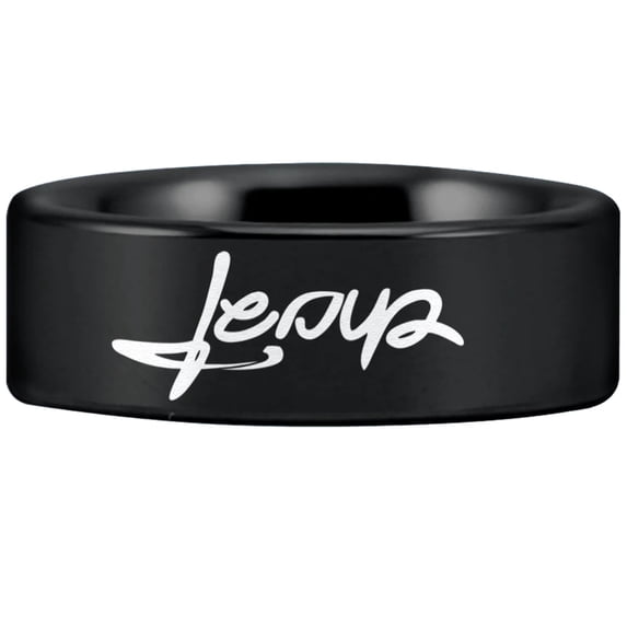 Tungsten Jesus Christ Ring