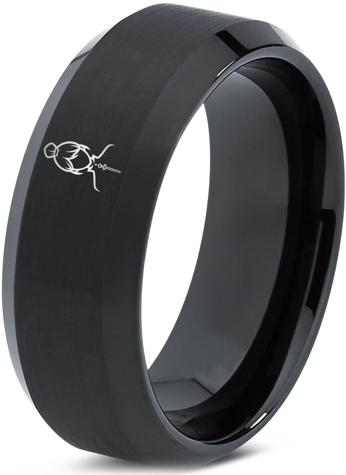 Tungsten Jewelry Gamer Black Rings Women 80th Birthday Gift Stacking — free download
