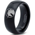 thumbnail image 1 of Tungsten Legendary Mythical Unicorn Band Ring 8mm Men Women Comfort Fit Black Dome Polished, 1 of 4