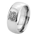 thumbnail image 1 of Tungsten Lion 8mm Mirror Gray Polished Dome Men Ring, 1 of 2