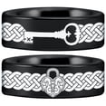 thumbnail image 1 of Tungsten Lock and Key Rings (For His  Hers), 1 of 3
