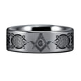 thumbnail image 1 of Tungsten Masonic Ring, 1 of 6