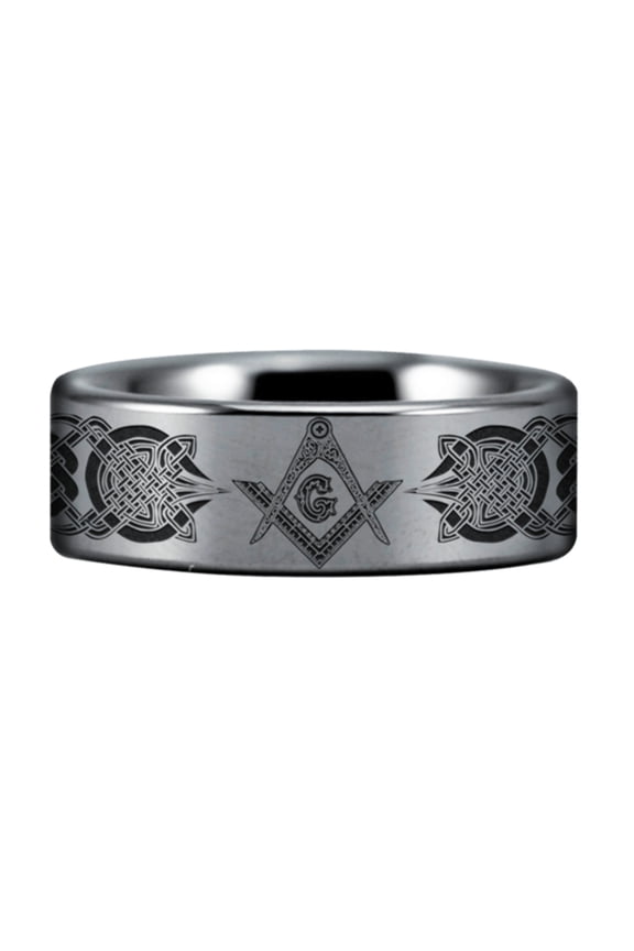 Tungsten Masonic Ring