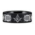 thumbnail image 1 of Tungsten Masonic Ring, 1 of 6