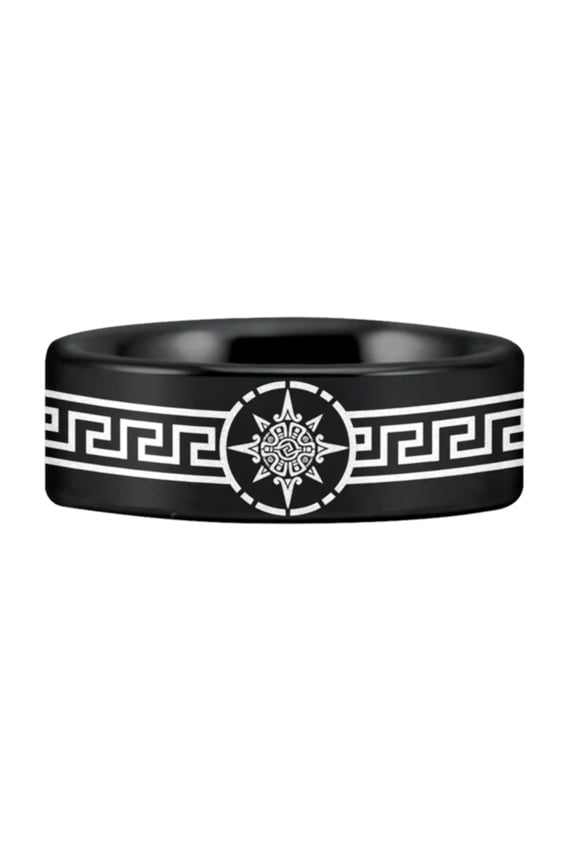 Tungsten Mayan Ring