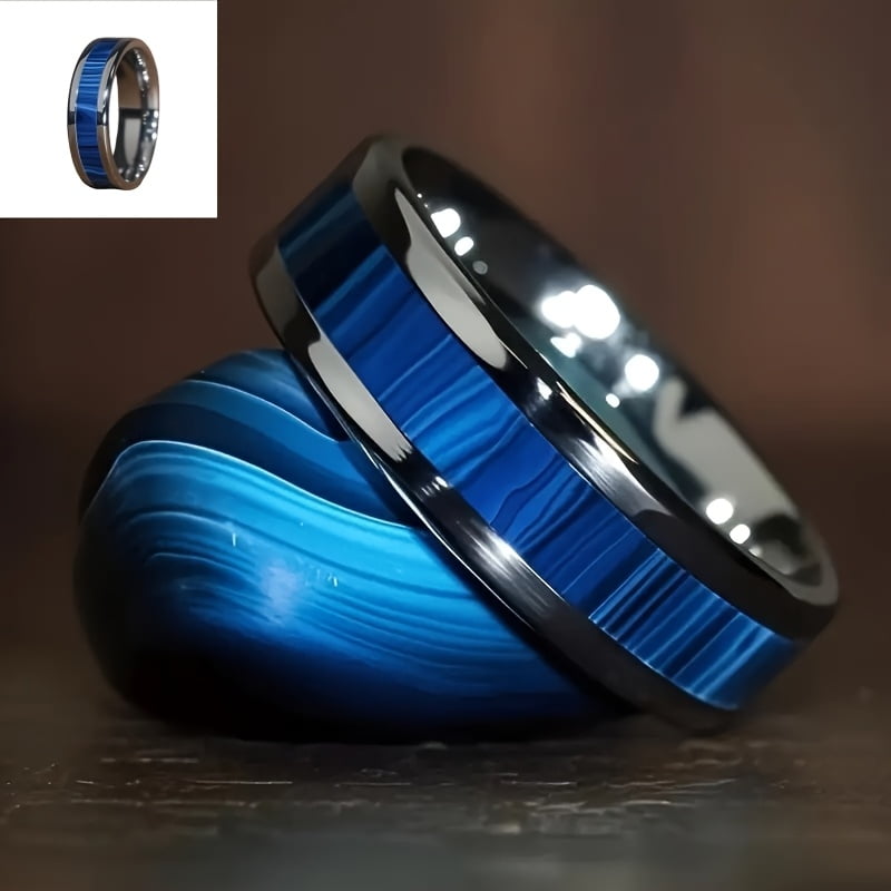 Tungsten Men'S Ring 8mm Fashionable, Gorgeous, Luxurious And ...