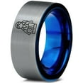 thumbnail image 1 of Tungsten Gifts Bold Gray Ring Gamer Fashion Intimate Jewelry Engrave First Birthday Spiral, 1 of 8