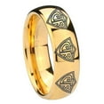 thumbnail image 1 of Tungsten Multiple CTR Logo 8mm Gold Plated Dome Polished Men's Ring, 1 of 1