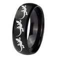 thumbnail image 1 of Tungsten Multiple Lizard 8mm Brushed Black Dome Polished Men Ring, 1 of 2