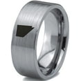 thumbnail image 1 of Tungsten Nevada The Silver State Band Ring 8mm Men Women Comfort Fit Gray Flat Cut Brushed Polished, 1 of 4