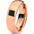 thumbnail image 1 of Tungsten New Mexico The Land of Enchantment State Band Ring 7mm Men Women Comfort Fit 18k Rose Gold Dome Polished, 1 of 4