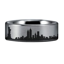 Tungsten New York Skyline Ring