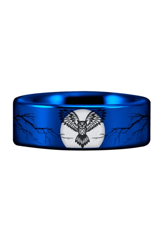 Tungsten Owl Lover's Ring