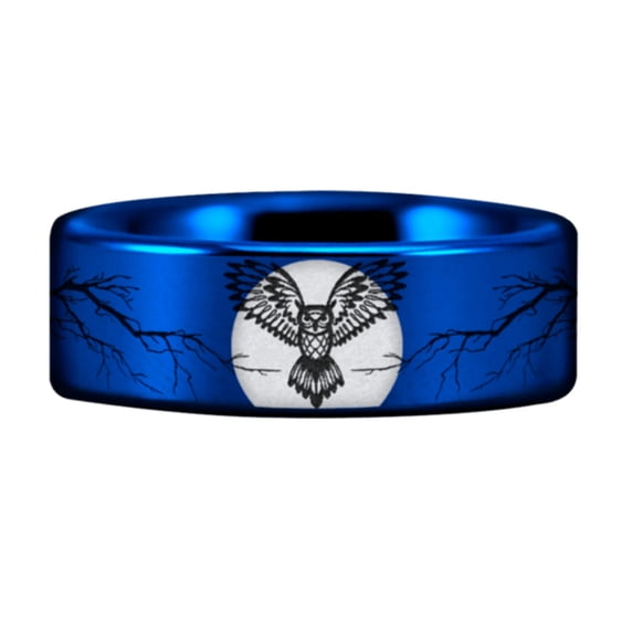 Tungsten Owl Lover's Ring