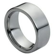 thumbnail image 1 of Tungsten Polished Shiny Flat Pipe Cut Style Band Ring Size 8.5, 1 of 3