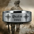 thumbnail image 1 of Tungsten Psalm 144:1 Ring, 1 of 7