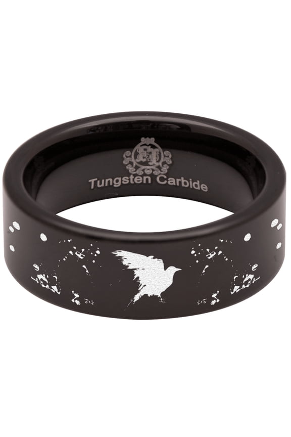 Tungsten Raven Ring
