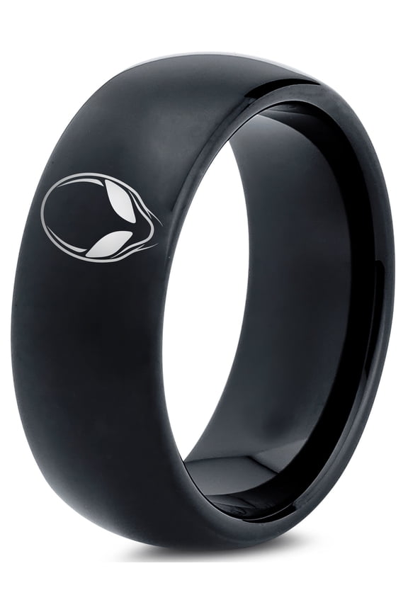 Valentines Gamer Tungsten Black Mothers Ring Softball Mom Mother Gifts Wedding Band Women