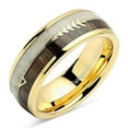 thumbnail image 1 of Tungsten Ring for Men Women Wedding Band Elk Deer Antler Koa Wood Inlaid Engagement Size 6-16 (Tungsten, 11.5), 1 of 6