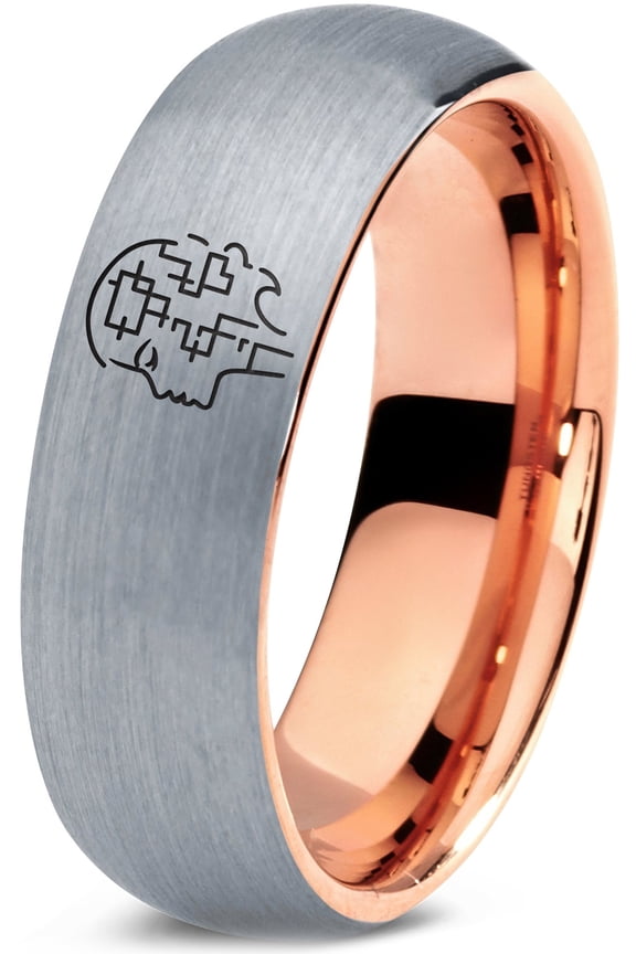 Tungsten Rings Grey Gamer Ring Womens Jewelry Spiral Best Friend Birthday Gifts Lesbian
