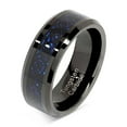 thumbnail image 1 of Tungsten Rings for Men Wedding Band Black Plated Celtic Dragon Inlaid Size 8-15 (Tungsten, 10), 1 of 6