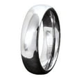 thumbnail image 1 of Tungsten Rings for Men Wedding Bands for Him 4mm Silver Polished Classic, 1 of 5