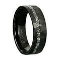 thumbnail image 1 of Tungsten Rings for Men Wedding Bands for Him 6mm Black with Meteorite, 1 of 6