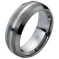 thumbnail image 1 of Tungsten Rings for Men Wedding Bands for Him Womens Wedding Bands for Her 6mm Beveled Grooved Lines Brushed, 1 of 6