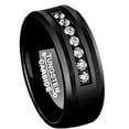 thumbnail image 1 of Tungsten Rings for Men Wedding Bands for Him Womens Wedding Bands for Her 6mm Black Diamonds Inlay Comfort Fit, 1 of 7
