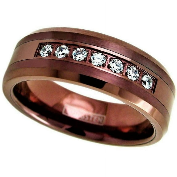 Tungsten Rings for Men Wedding Bands for Him Womens Wedding Bands for Her 8mm Parague