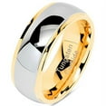 thumbnail image 1 of Tungsten Rings for Men Women Wedding Band Two Tone Gold Silver Engagement Sizes 6-16 (Tungsten, 14.5), 1 of 6