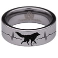 thumbnail image 1 of Tungsten Running Wolf Lifeline Ring, 1 of 5