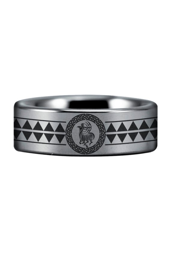 Tungsten Sagittarius Zodiac Ring