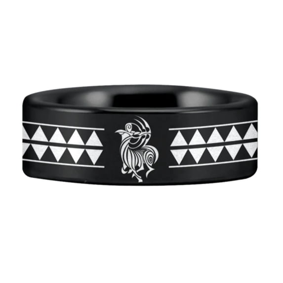 Tungsten Sagittarius Zodiac Ring