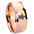 thumbnail image 1 of Tungsten Sea Turtle Design 8mm Shinny Rose Gold Two Tone Dome Men Ring, 1 of 2