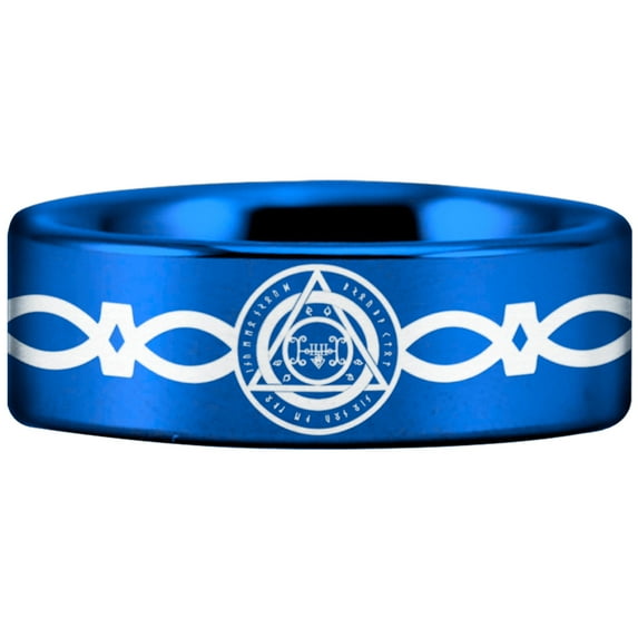 Tungsten Seal of Solomon Ring
