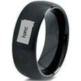 thumbnail image 1 of Tungsten South Dakota The Mount Rushmore State Home Band Ring 8mm Men Women Comfort Fit Black Dome Brushed Polished, 1 of 4
