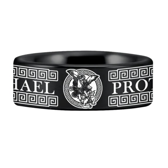Tungsten St. Michael Ring