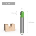thumbnail image 1 of Tungsten Steel Alloy 8mm Shank Diameter Woodworking Semicircle Router Bit Tool with Heat Resistant Coatings Round Bottom Lace Carpentry Tools, 1 of 6