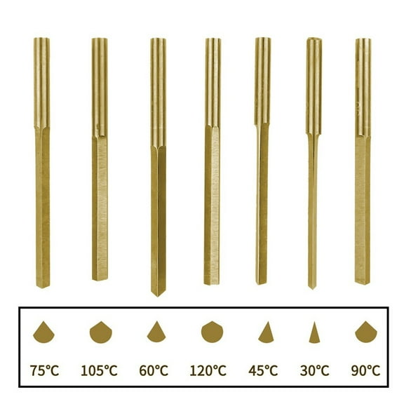 Tungsten Steel Engrave Cutter Jewelry Pneumatic Carving Spatula Triangle-Graver 30° Fangkenuo