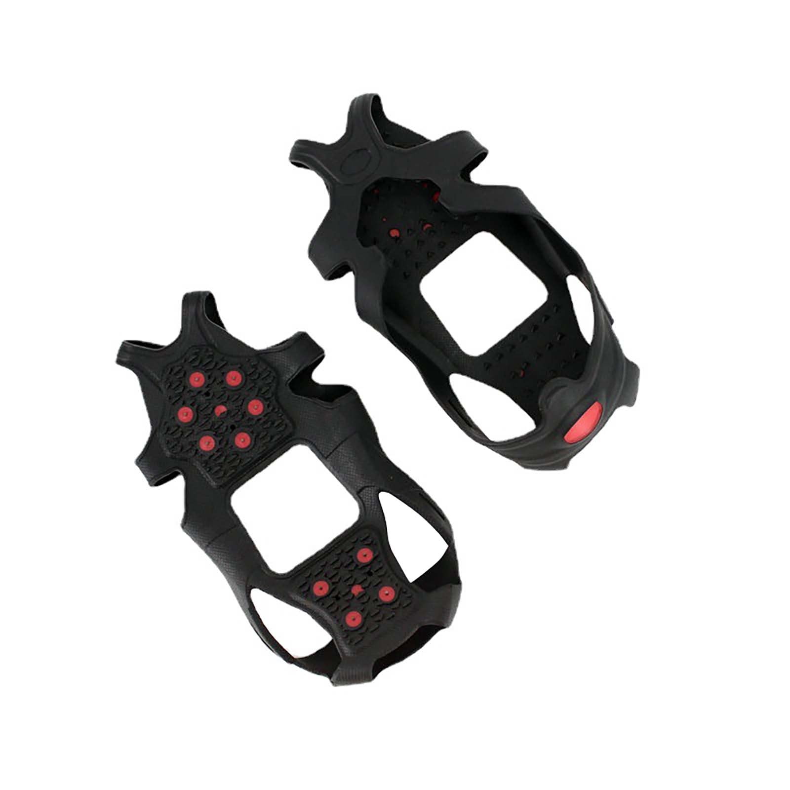 Tungsten Steel Ice Cleats, Non- Shoe Grips for Winter Hiking, Jogging and Outdoor Activities