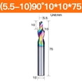 thumbnail image 1 of Tungsten Steel Step Drill Bit Two-Stage Counterbore Chamfer For M3-12M Screws High Hardness Wear Resistant Cnc Machining Center Tool Colored 5.5-10.0, 1 of 9