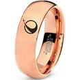 thumbnail image 1 of Tungsten Take Off Space Ship Rocketship Band Ring 7mm Men Women Comfort Fit 18k Rose Gold Dome Polished, 1 of 4