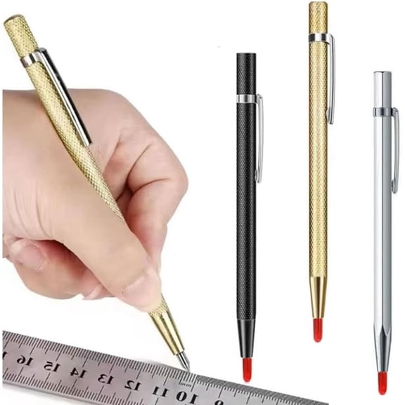 Tungsten Tip Scribing Pen for Tile & Glass, Ceramic Cutter Marker with Ergonomic Grip, 45g Lightweight Design(DSF)