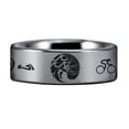 thumbnail image 1 of Tungsten Triathlon Ring, 1 of 8