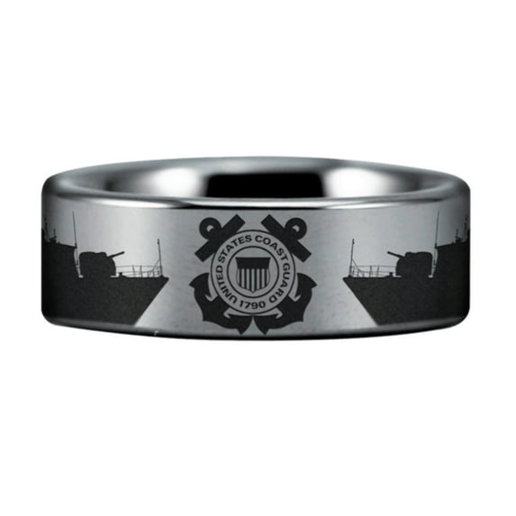 Tungsten US Coast Guard Ring