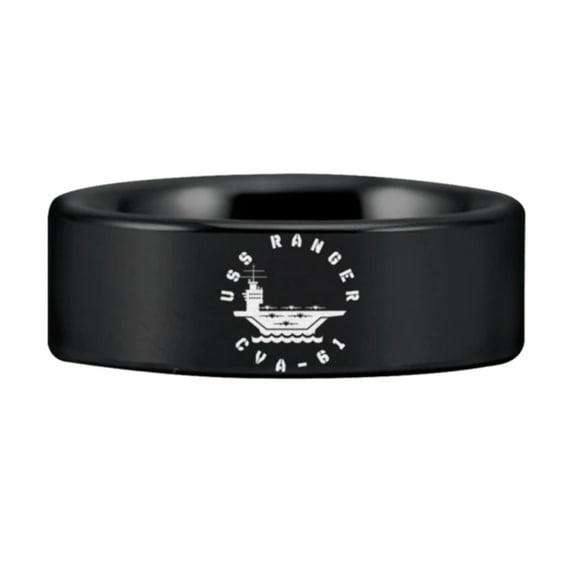 Tungsten USS Ranger CVA-61 Ring